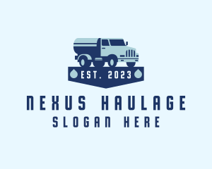 Oil Tanker Truck Vehicle logo design