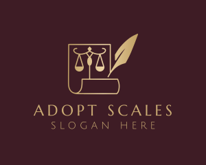 Notary Paper Scale logo design