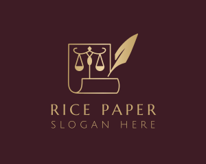 Notary Paper Scale logo design