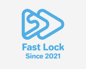 Blue Fast Forward logo design