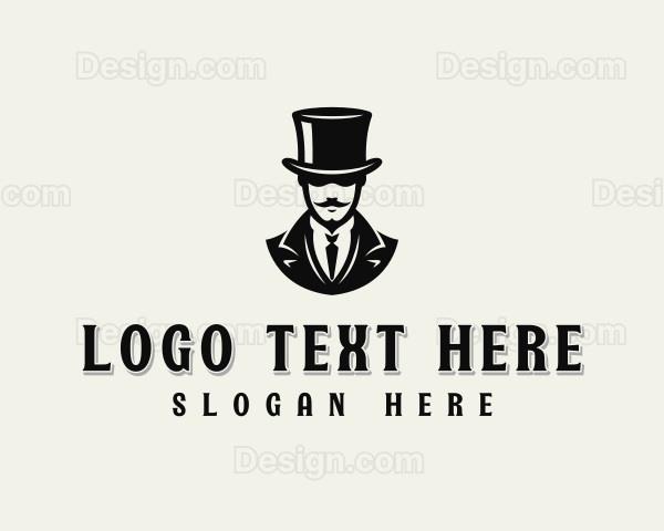 Sophisticated Gentleman Hat Logo