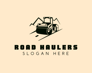 Road Roller Construction logo design