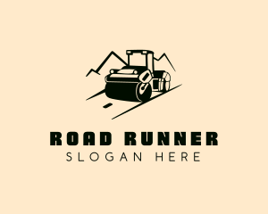 Road Roller Construction logo design