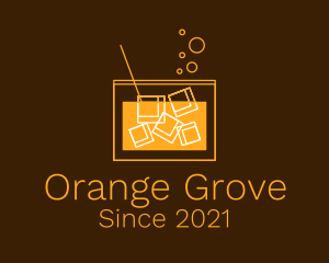 Iced Orange Drink logo design