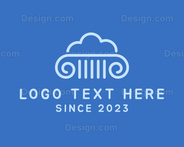 Sky Cloud Column Logo