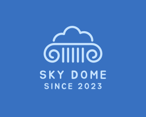 Sky Cloud Column logo design