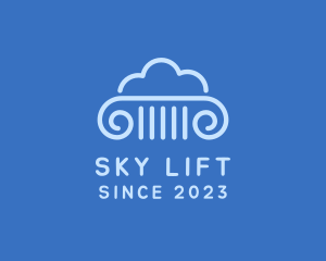 Sky Cloud Column logo design