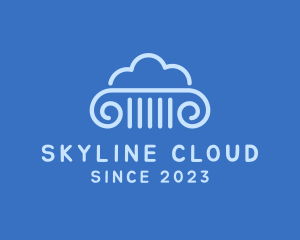 Sky Cloud Column logo design