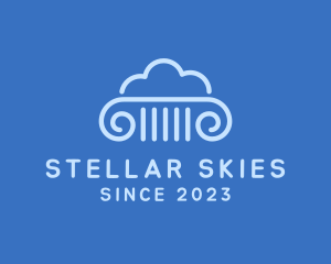 Sky Cloud Column logo design