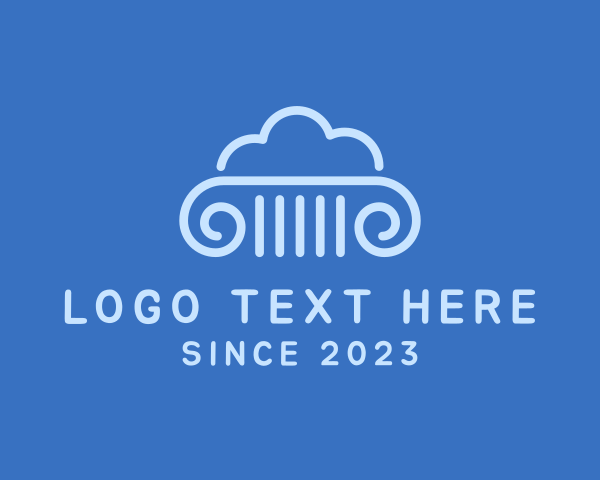 Blue Cloud logo example 3