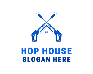 Pressure Washer House logo design