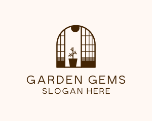 Wooden Window Plant logo