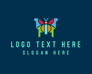 Butterfly Insect Mosaic logo design