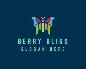 Butterfly Insect Mosaic logo design