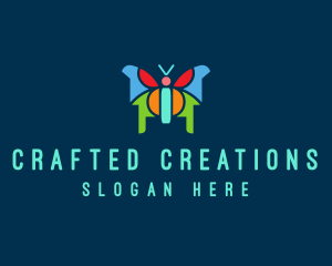 Butterfly Insect Mosaic logo design