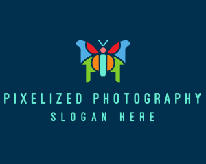 Butterfly Insect Mosaic logo design