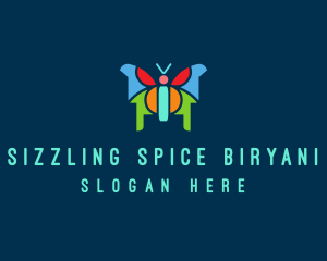 Butterfly Insect Mosaic logo design