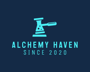 Chemistry Gavel Flask  logo design