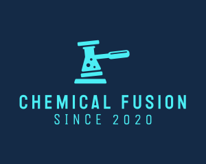 Chemistry Gavel Flask  logo design