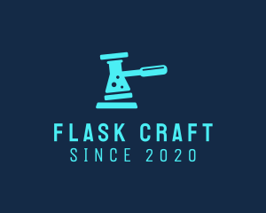 Chemistry Gavel Flask  logo design