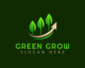 Plant Leaves Growth logo design