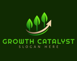 Plant Leaves Growth logo design