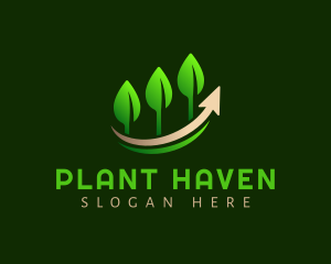 Plant Leaves Growth logo design