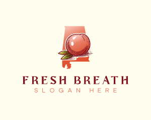 Alabama Fresh Peach  logo design