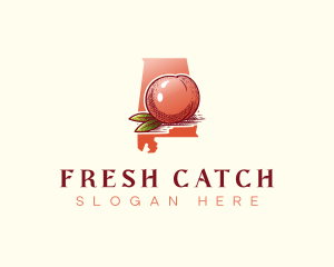 Alabama Fresh Peach  logo design