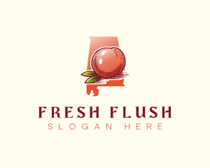 Alabama Fresh Peach  logo design