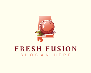 Alabama Fresh Peach  logo design