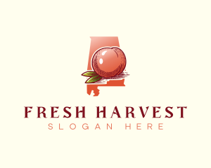 Alabama Fresh Peach  logo design