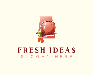 Alabama Fresh Peach  logo design