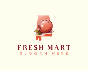 Alabama Fresh Peach  logo design