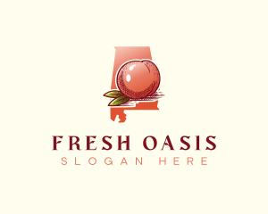 Alabama Fresh Peach  logo design