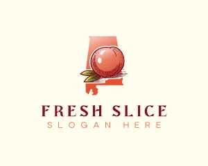 Alabama Fresh Peach  logo design