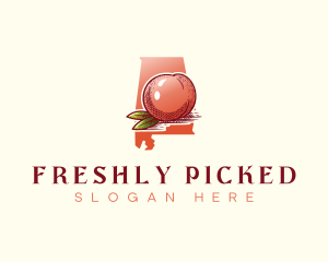 Alabama Fresh Peach  logo design