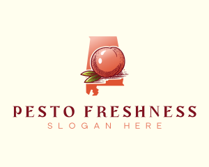 Alabama Fresh Peach  logo design