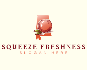 Alabama Fresh Peach  logo design