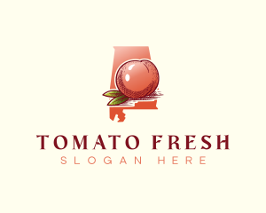 Alabama Fresh Peach  logo design