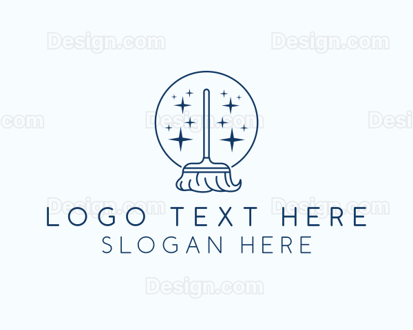 Simple Mop Cleaning Logo