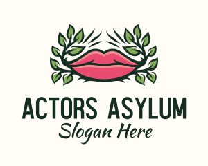 Organic Plant Lips logo design