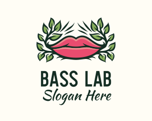 Organic Plant Lips logo design