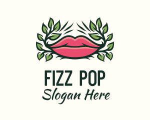 Organic Plant Lips logo design