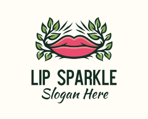 Organic Plant Lips logo design