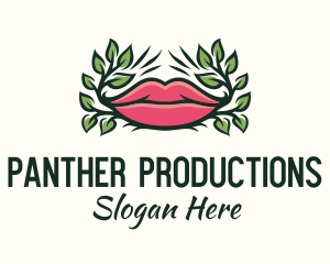 Organic Plant Lips logo design