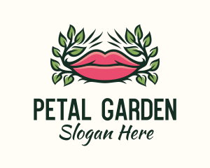 Organic Plant Lips logo design