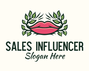 Organic Plant Lips logo design