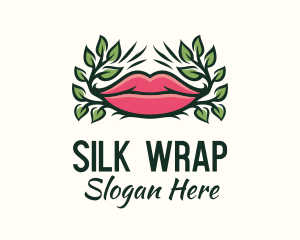 Organic Plant Lips logo design