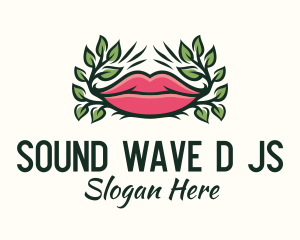 Organic Plant Lips logo design